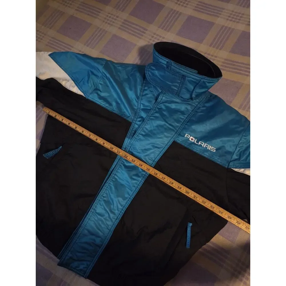 Vtg Polaris Jacket Mens Large Multicolor Ski Snowmobile Anorak Made USA 80s 90s